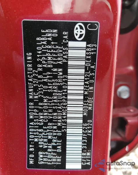 2023 Toyota Corolla Se from USA, damaged, VIN 5YFS4MCE6PP140713